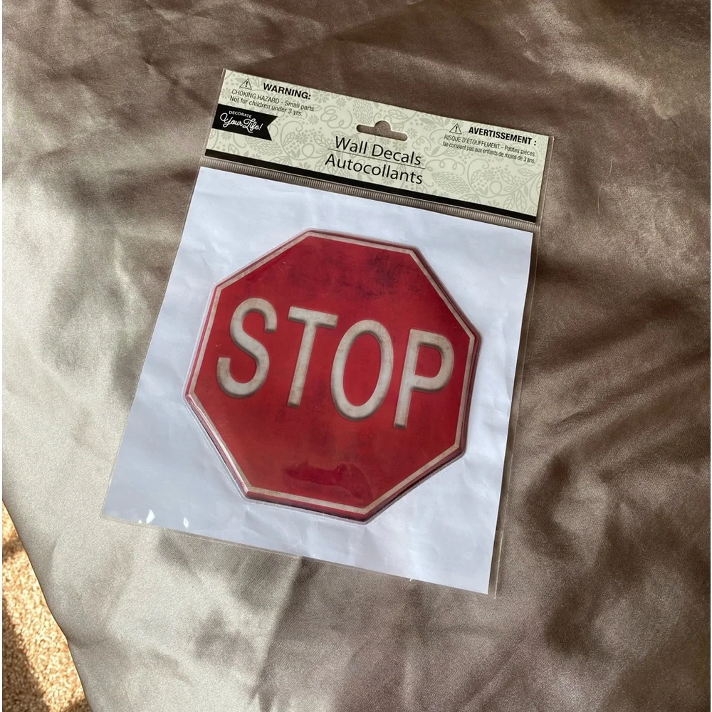 Red stop sign wall decal